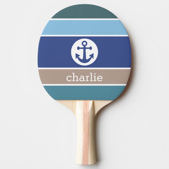 Nautical Rand, eget namn ping pong paddle Pingisracket (Framsidan)