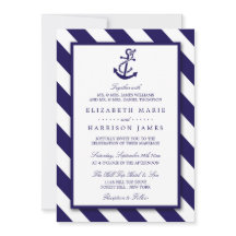 Nautical Rand & Navy Blue Anchor Bröllop
