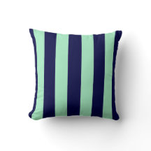 Nautical Rand Navy Blue and Mint Grönt