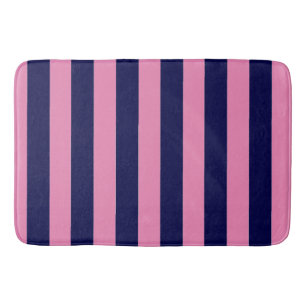 Nautical Rand Navy Blue och Ljus rosa Badrumsmatta