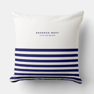 Nautical Rand Navy Blue Trendig Snyggt 8 Ränder Kudde