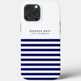 Nautical Rand Navy Blue Trendig Snyggt 9 Ränder