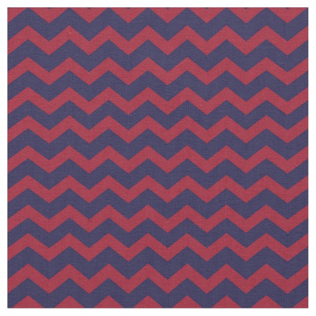 Nautical Red and Blue Chevron | Blanda och matcha Tyg (Närbild)