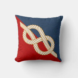 Nautical Red and Blue Pillow Kudde