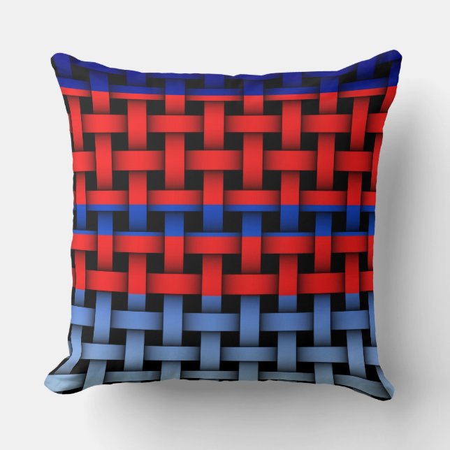 Nautical Red Blue Pillow 100 % Cotton 20-tums Squa Kudde (Framsida)