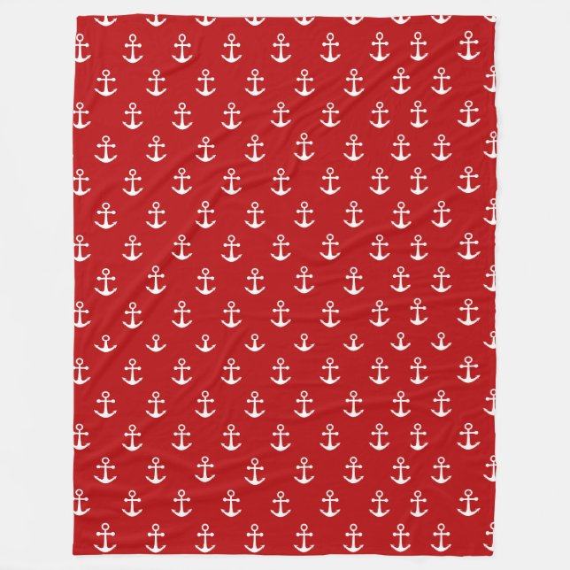 Nautical Red Fleecefilt (Framsidan)