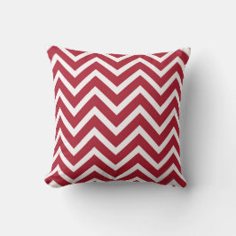 Nautical Red White Zig Zag Dekorativ kudde