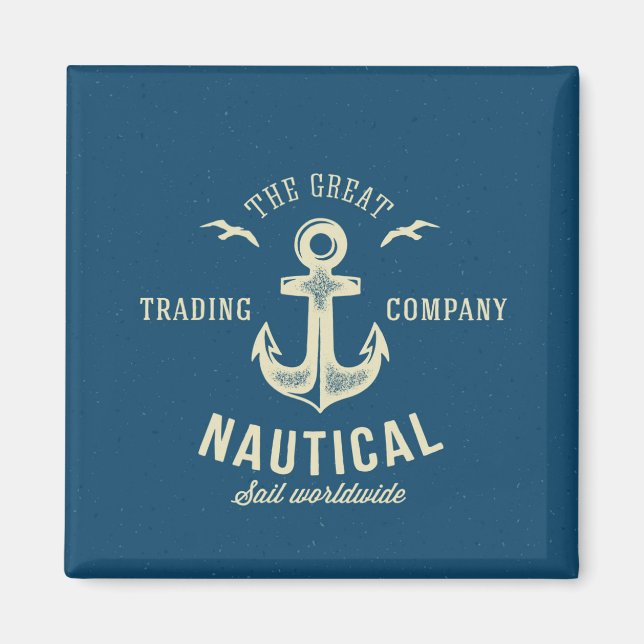 Nautical Retro Logotyp Magnet (Framsidan)