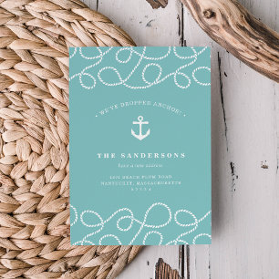 Nautical Rope & Anchor Flytta Announcement Meddelande