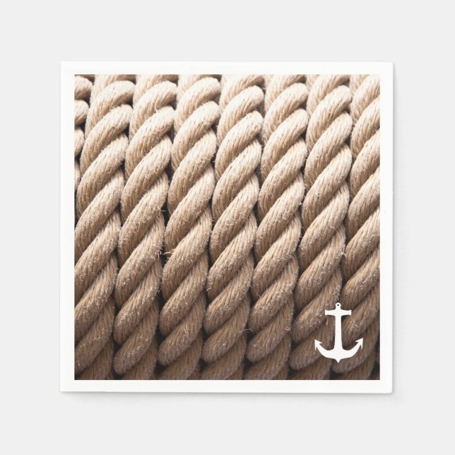 Nautical Rope - Anchor Napkins Pappersservett (Framsidan)