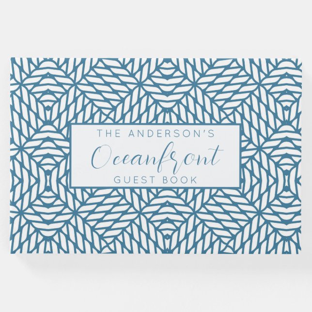 Nautical Rope Knot Airbnb Oceanfront Beach House Gästböcker (Framsida)