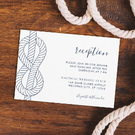 Nautical Rope Knot-bröllopsmottagning Tilläggskort