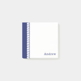 Nautical Rope, lägg till Namn 3x3 Post-it Block