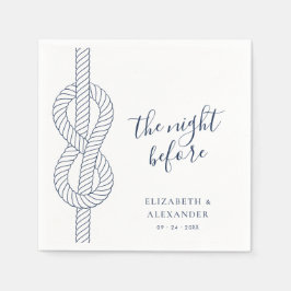 Nautical Rope Modern Rehearsal Dinner Pappersservett