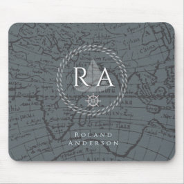 Nautical Rope Monogram Map Grey Musmatta