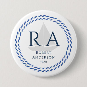 Nautical Rope Monogram White Knapp