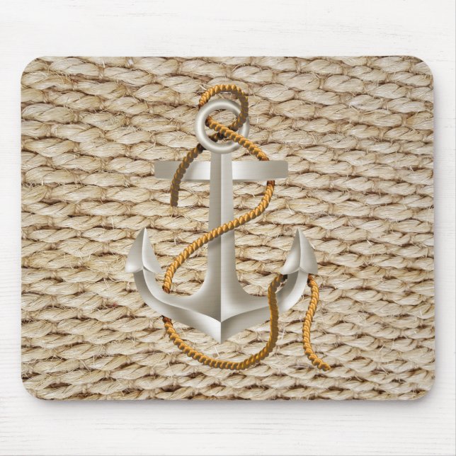 Nautical Rope och Anchor Mouse Pad Musmatta (Framsidan)