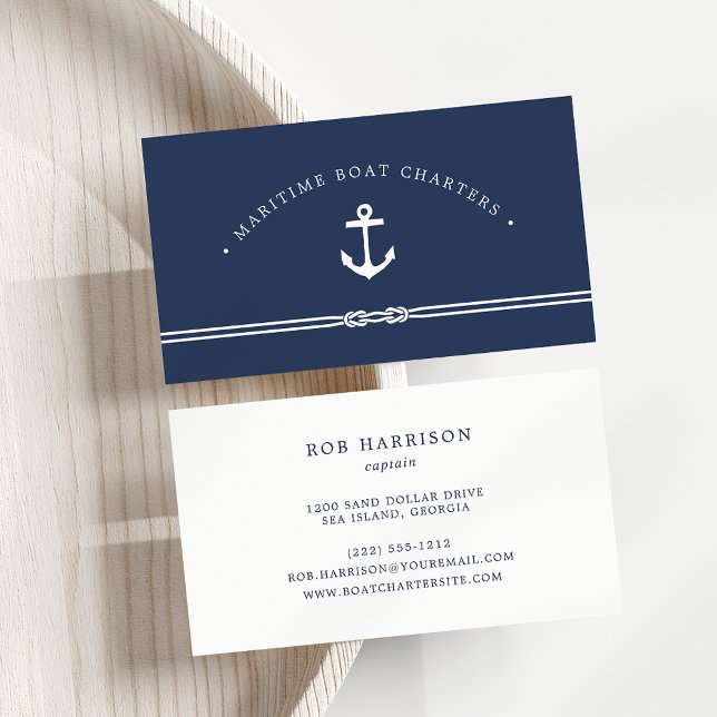 Nautical Rope och Anchor Visitkort (Skapare uppladdad)