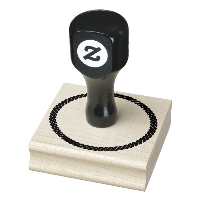 Nautical Rope Twist Simple Tecknad Circle Ram Stämpel (Stämpel)