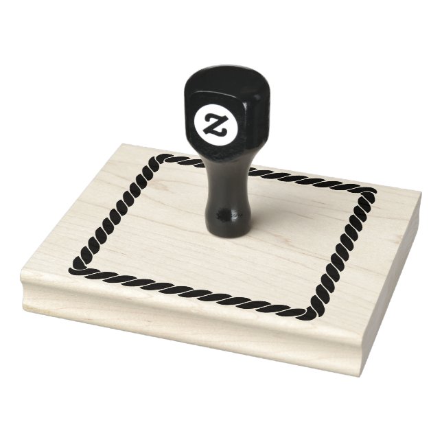 Nautical Rope Twist Tecknad Square Gräns Stämpel (Stämpel)