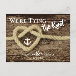 Nautical Rope Vi Gifter sig Spara datum Meddelande Vykort