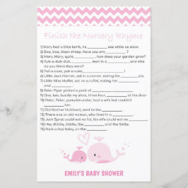 Nautical Rosa Val Baby Shower-spel UTRYCKT