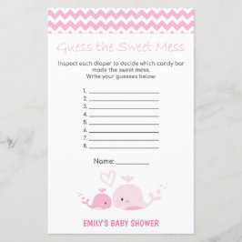 Nautical Rosa Whale Baby Shower Game PRINTED