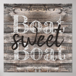 nautical rustiwood BOAT SWEET BOAT | Poster
