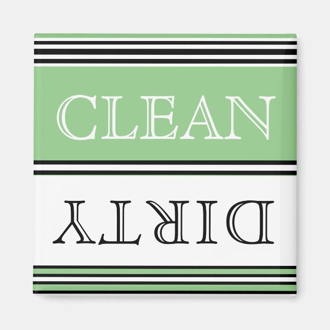 Nautical Sage Grönt Dishwasher Magnet (Framsidan)