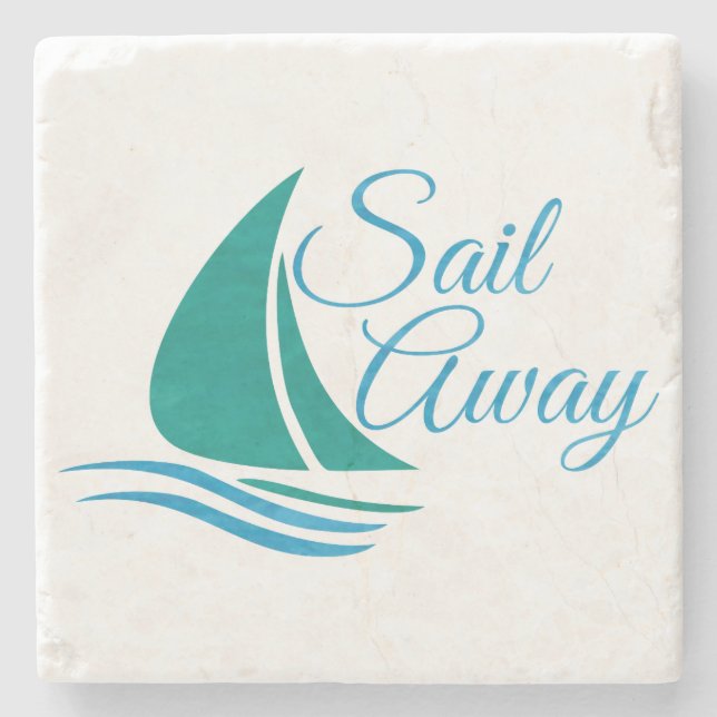 Nautical Sail Away Stenunderlägg (Framsidan)