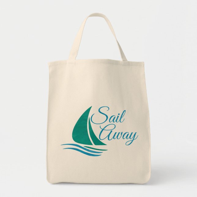 Nautical Sail Away Tygkasse (Framsidan)