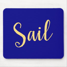 Nautical SAIL Text Royal Navy Blue Background Musmatta