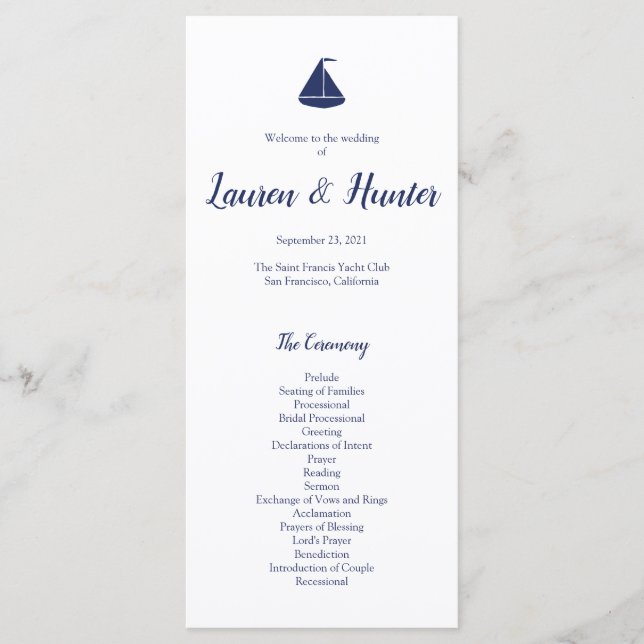 Nautical Sailboat-program Program (Framsida)