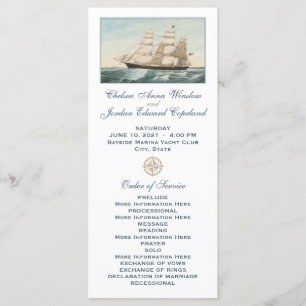 Nautical Sailing Clipper-Frakt BRÖLLOPSPROGRAM Program