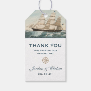Nautical Sailing Clipper-Frakt   Klassisk Tack Presentetikett