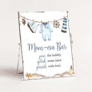 Nautical Sailor Ahoy Baby Shower Mamma Osa Pub Poster