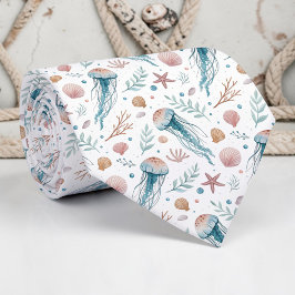 Nautical Sea Life Custom Necktie Slips