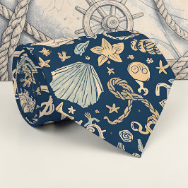 Nautical Sea Life Custom Necktie Slips