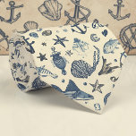 Nautical Sea Life Custom Necktie Slips<br><div class="desc">This custom necktie features a vibrant nautical sea life design. Perfect for adding a touch of the ocean to any outfit, this tie makes a great gift for dads, grandfathers, or anyone who loves the sea. The unique pattern showcases a variety of marine creatures in a stylish and eye-catching way....</div>