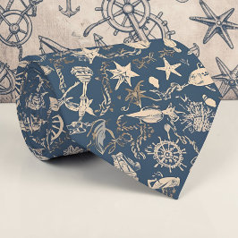 Nautical Sea Life Custom Necktie Slips