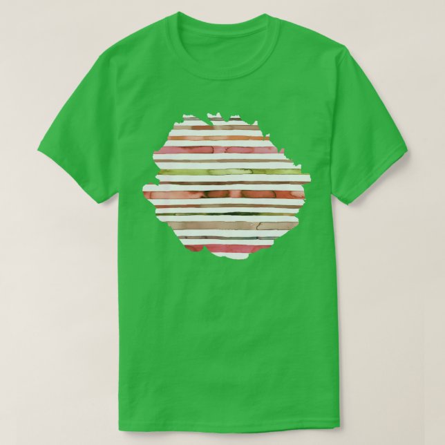 Nautical Sea Rand Red grönt T Shirt (Design framsida)