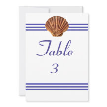 Nautical Seashell - 5x7 Bordnummer
