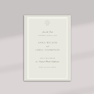Nautical Seashell Classic Ecru Formal Bröllop Spara Datumet