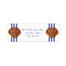 Nautical Seashell - Returadressetiketter