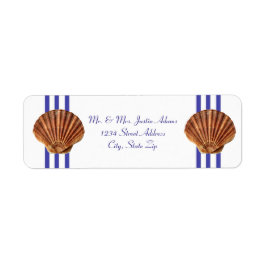 Nautical Seashell - Returadressetiketter Returadress Etikett