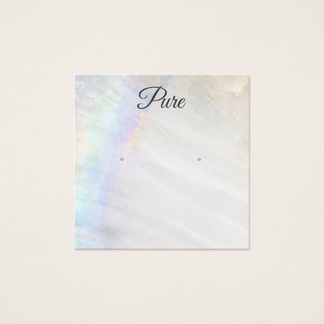 Nautical Seashell Stud Earring Visning Holder Fyrkantigt Visitkort (Framsida)