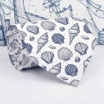 Nautical Seashells Custom Necktie Slips<br><div class="desc">This custom necktie features a beautiful nautical design with seashells, perfect for adding a touch of the ocean to any outfit. Whether you're heading to a seaside vacation, a special event, or just want to express your love for the sea, this tie is a stylish and unique choice. Made with...</div>