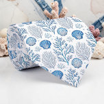 Nautical Seashells Custom Necktie Slips<br><div class="desc">This custom necktie features a beautiful nautical design with seashells, perfect for adding a touch of the ocean to any outfit. Whether you're heading to a seaside vacation, a special event, or just want to express your love for the sea, this tie is a stylish and unique choice. Made with...</div>