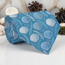 Nautical Seashells Custom Necktie Slips