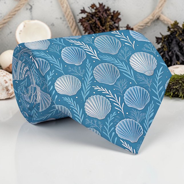 Nautical Seashells Custom Necktie Slips (Skapare uppladdad)